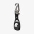 AMP01565 - AirTag Case Rugged Armor showing the front and side with carabiner opened